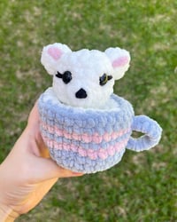 Image 3 of Crochet Plush Pup Cup Fidget Toy