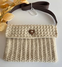 Image 7 of Handmade Crocheted Cream Shoulder Bag - Ready to ship