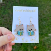 Image 6 of Cats Reading Books Earrings