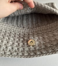 Image 7 of Gray Pearl Crocheted Shoulder Bag - Ready to ship