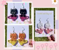 Image 5 of Cat in a Teacup Earrings