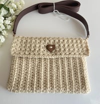 Image 9 of Handmade Crocheted Cream Shoulder Bag - Ready to ship