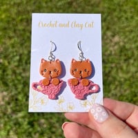 Image 8 of Cat in a Teacup Earrings