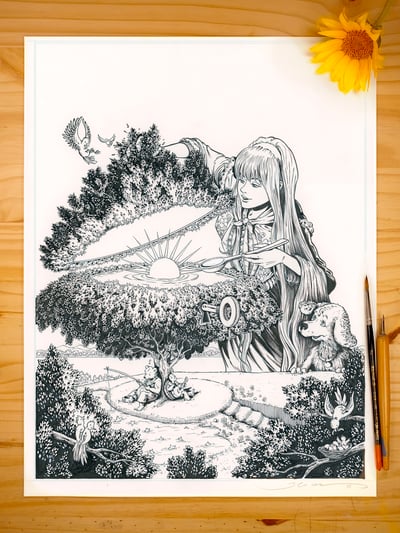 Image of Original Ink Drawing - DMB Lake Tahoe '25