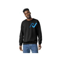 Black Crew neck blue logo
