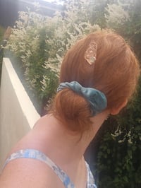 Image 4 of Copper Swirl Hair Pin - with Prehnite Gemstone 