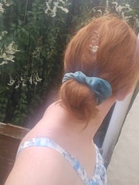 Image 5 of Copper Swirl Hair Pin - with Prehnite Gemstone 