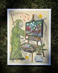 "Painting Flowers Print"