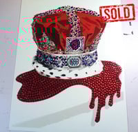 Image 1 of SOLD A3 Red and Baby Blue rhinestone crown