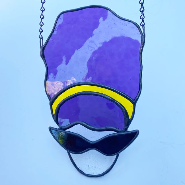 Stained Glass Baltimore Hon - Purple &  Clear