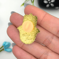 Image 5 of Colorful Rainbow Hamsa Enamel Pin | Spiritual Symbol with Vibrant Style