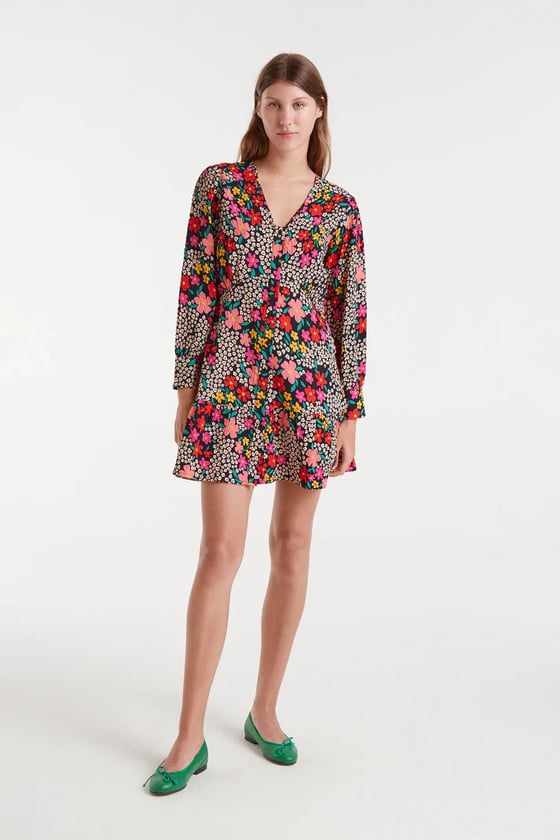 Image of Vestido corto con estampado Giardino. Compañía Fantástica