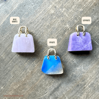 Image 5 of Crystal Purse Carving, Crystal Handbag Pendant, Hand-Carved Gemstone Figurine, Gemstone Purse 