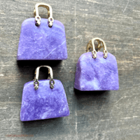 Image 7 of Crystal Purse Carving, Crystal Handbag Pendant, Hand-Carved Gemstone Figurine, Gemstone Purse 