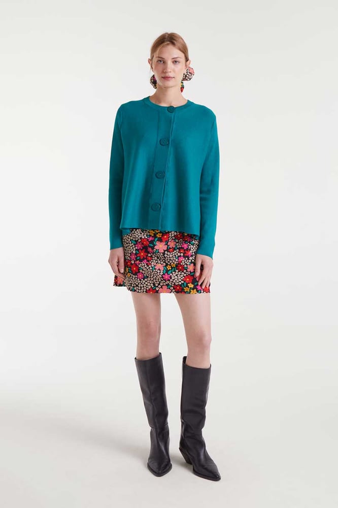 Image of Chaqueta de punto corte evasé .Compañía Fantastica.