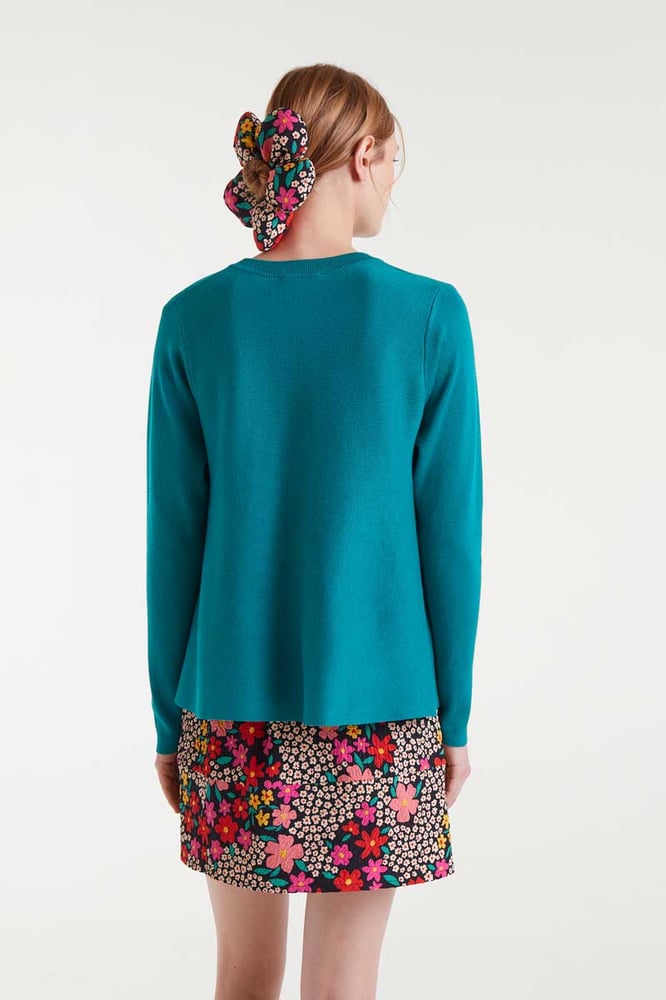 Image of Chaqueta de punto corte evasé .Compañía Fantastica.