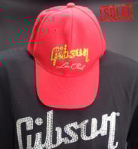 Image 1 of SOLD Gibson (yellow logo) Les Paul Red baseball cap