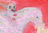 Image 2 of ORIGINAL: Elf riding fire-breathing dragon (on red) 2