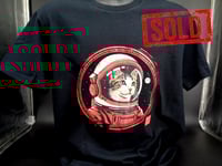 Image 1 of SOLD Space kitten 4, red rhinestones