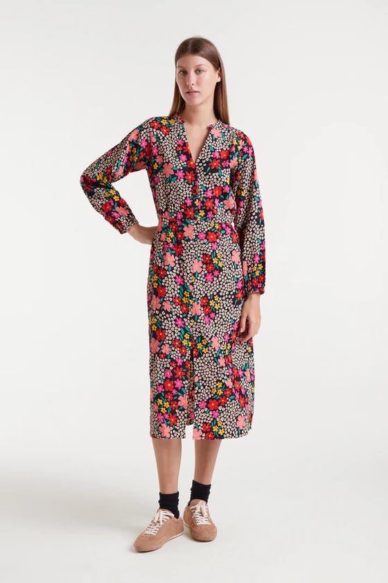 Image of Vestido midi con estampado Giardino. Compañía Fantástica.