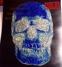 Image 1 of SOLD A3 Negative Rhinestone Skull (Blue) art & T shirts