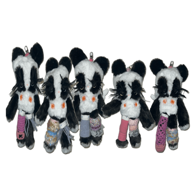 Image of charming panda family