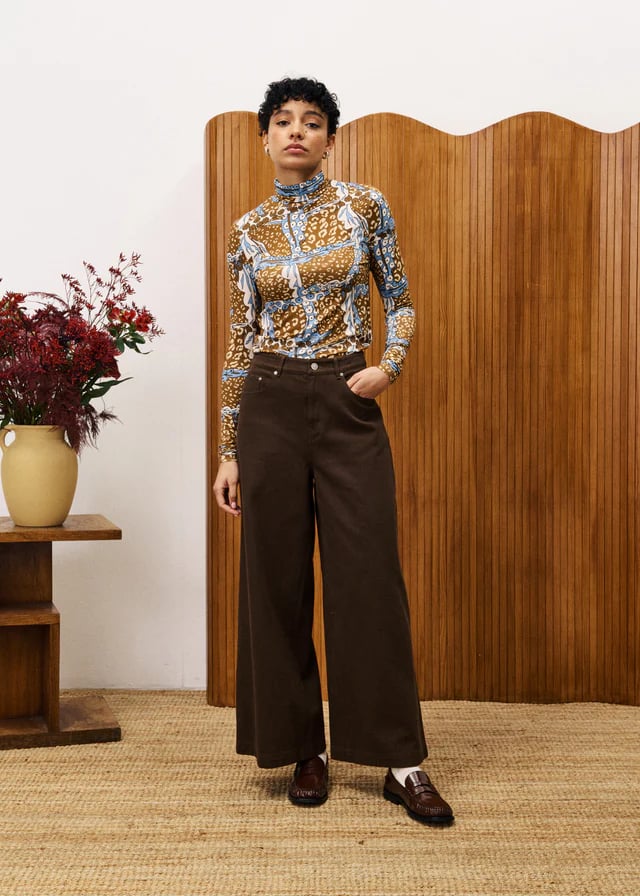 Image of 2-Pantalón marrón REGLISSE