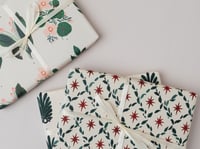 Image 2 of FOUR FLORAL BLUSH BOTANICAL LUXURY GIFT WRAP PAPERS