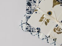 Image 2 of FOUR FLORAL BLUE BOTANICAL LUXURY GIFT WRAP PAPERS