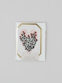 Image 3 of CONCERTINA BOTANICAL HEART FLORAL DIE CUT LOVE MINI CARD 