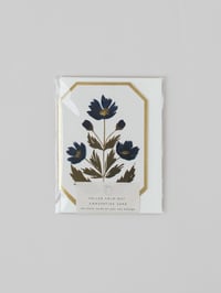 Image 4 of CONCERTINA BOTANICAL BLUE FLOWER DIE CUT MINI CARD