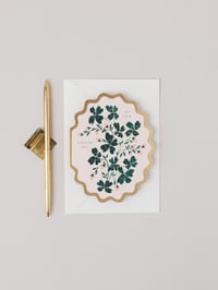 Image 1 of ON YOUR WEDDING DAY BOTANICAL SCALLOP DIE CUT CARD