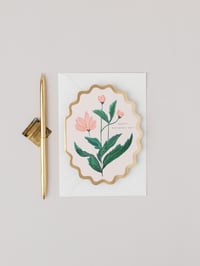 Image 1 of HAPPY MOTHERS DAY BOTANICAL SCALLOP DIE CUT CARD