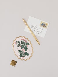 Image 2 of MERRY CHRISTMAS AND A HAPPY NEW YEAR SCALLOP DIE CUT CARD