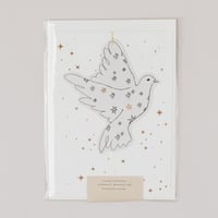 Image 2 of DOVE PAPERCUT CHRISTMAS DECORATION WITH POSTCARD & ENVELOPE