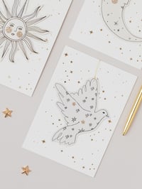 Image 4 of DOVE PAPERCUT CHRISTMAS DECORATION WITH POSTCARD & ENVELOPE