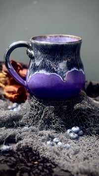 Image 1 of 17 oz Posion Berry Mug in Purple/Black/White