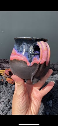 Image 3 of 15 oz Poison Berry Mug in Pink/Purple/Black