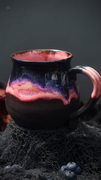 Image 2 of 15 oz Poison Berry Mug in Pink/Purple/Black