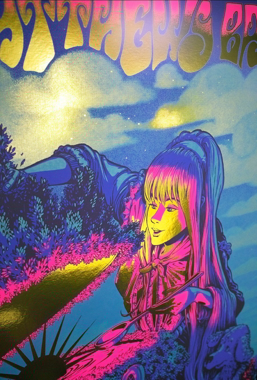 Image of Dave Matthews Band - Lake Tahoe 2025 - Gold Foil + Doodle