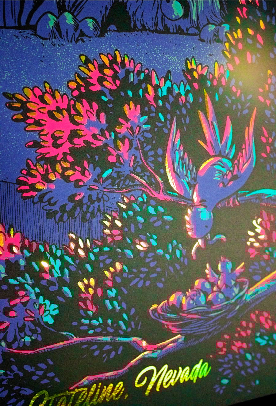 Image of Dave Matthews Band - Lake Tahoe 2025 - Gold Foil + Doodle