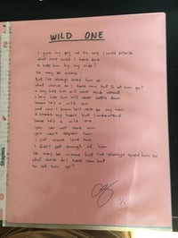 Image 2 of Hand-Written Lyric Sheets