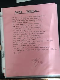 Image 3 of Hand-Written Lyric Sheets