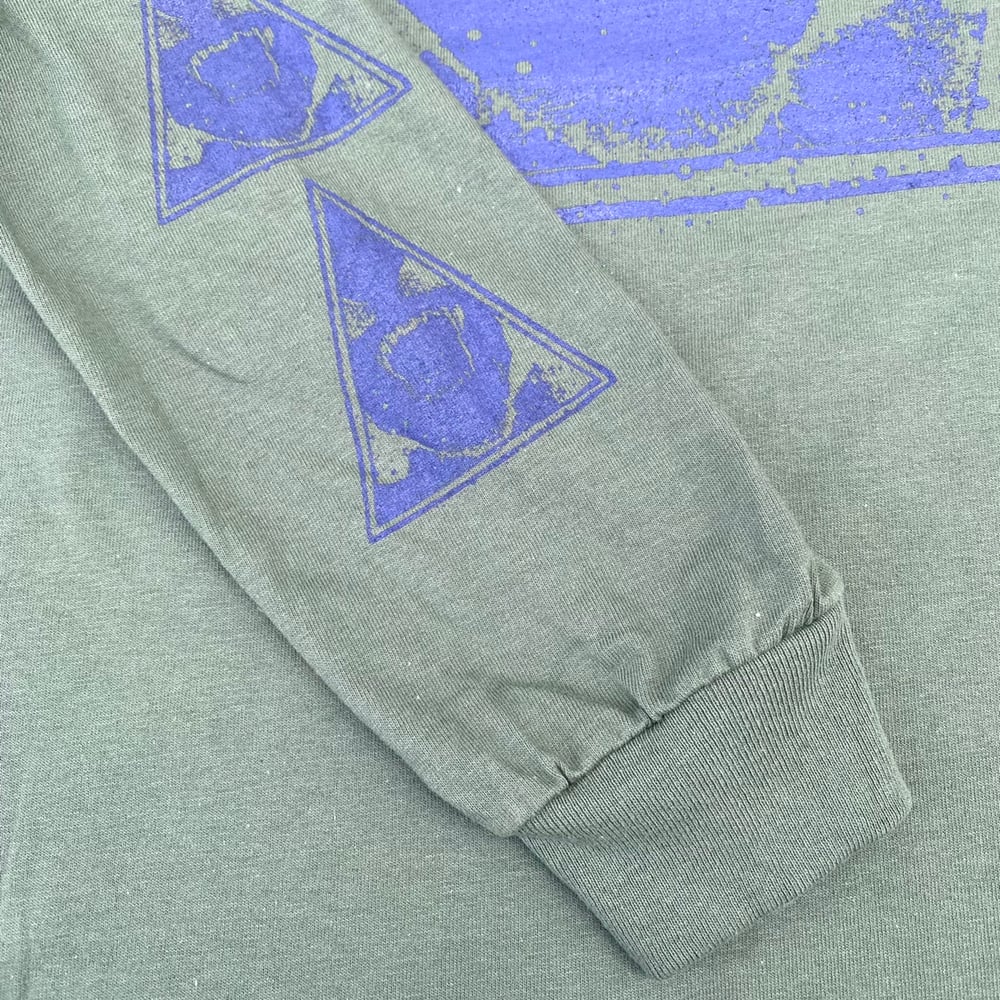 Image of triangle long sleeve - green/purple