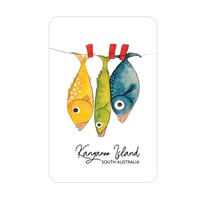 Kangaroo Island souvenir magnet - Fish on a line