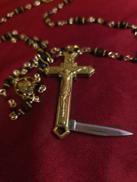 Image 2 of Drusila Knife Rosary Gold