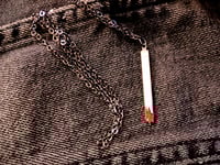 Glitter enamel light tube necklace