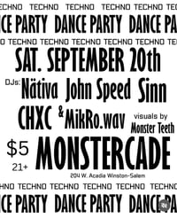 09/20/25 - Techno DJ Dance Party: MikRo.wav, CHXC, John Seed, Sinn, NativA