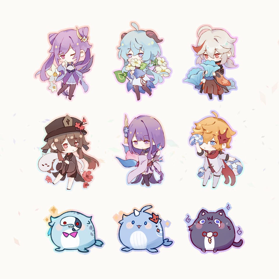 Image of Genshin Rainbow Acrylic Charms