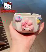  Hello Kitty  My Melody Kuromi  Cute Ceramic Ashtray 